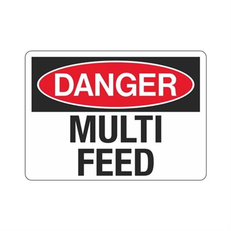 Danger Multi Feed Sign - 7 x 10